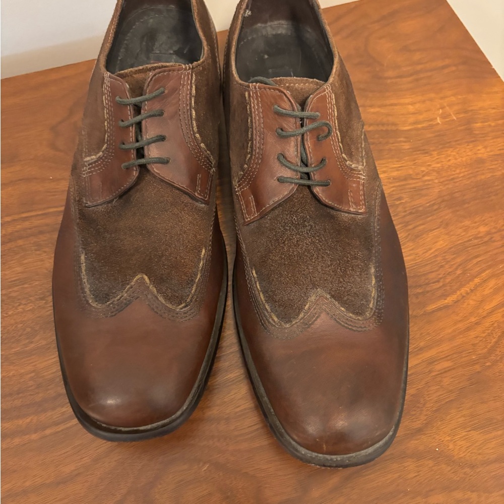 Classic Brown Leather and Suede Oxfords